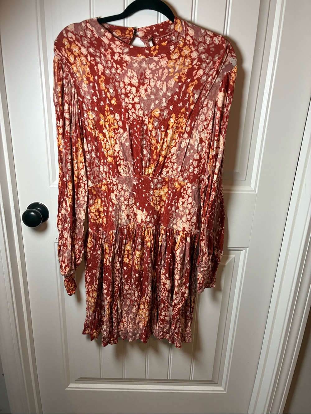 Free People Rust Floral Midi Dress